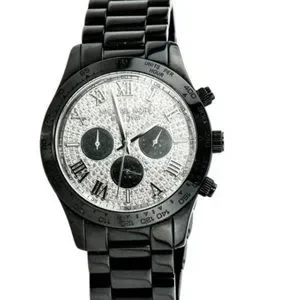 MICHAELKORS LAYTON PAVE GLITZ DIAL BLACK CHRONO MICHAEL Michael Kors | Accessories | Black Oversized Layton  main image 3